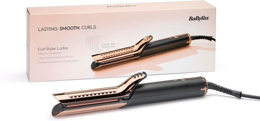 Babyliss Curl Styler Lustre Hair Curler, Ceramic Titanium 38Mm Curling Tongs For Long And Short Hair Styling