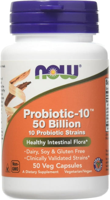 Probiotic10 50 Billion - Now Foods - 50 - VegCap -(Pack of 2)