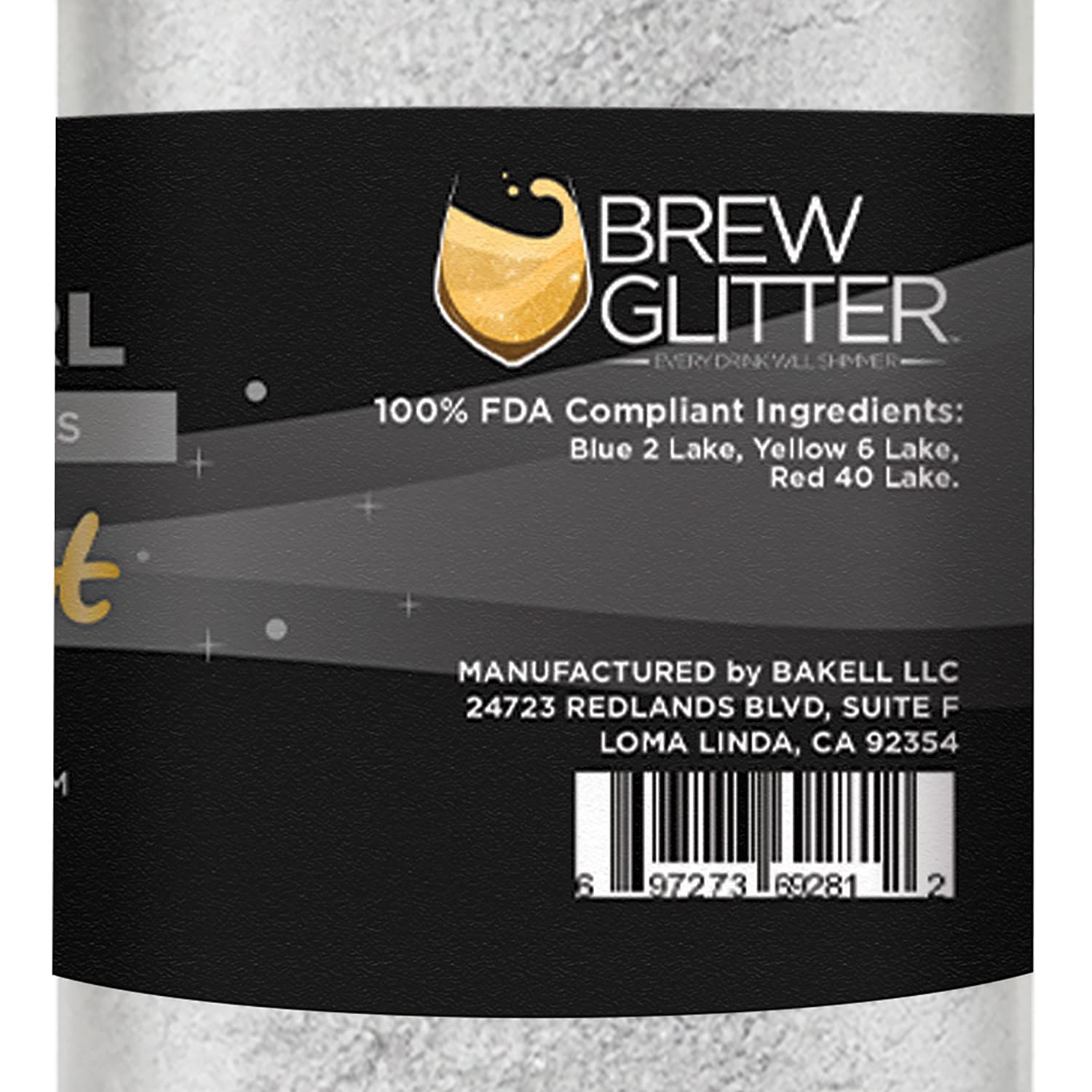 Bakell'S Silver Pearl Brew Dust - (50 Gram 1X Jar) | Edible Shimmer Dust For Any Luxurious Beverage! : Grocery & Gourmet Food