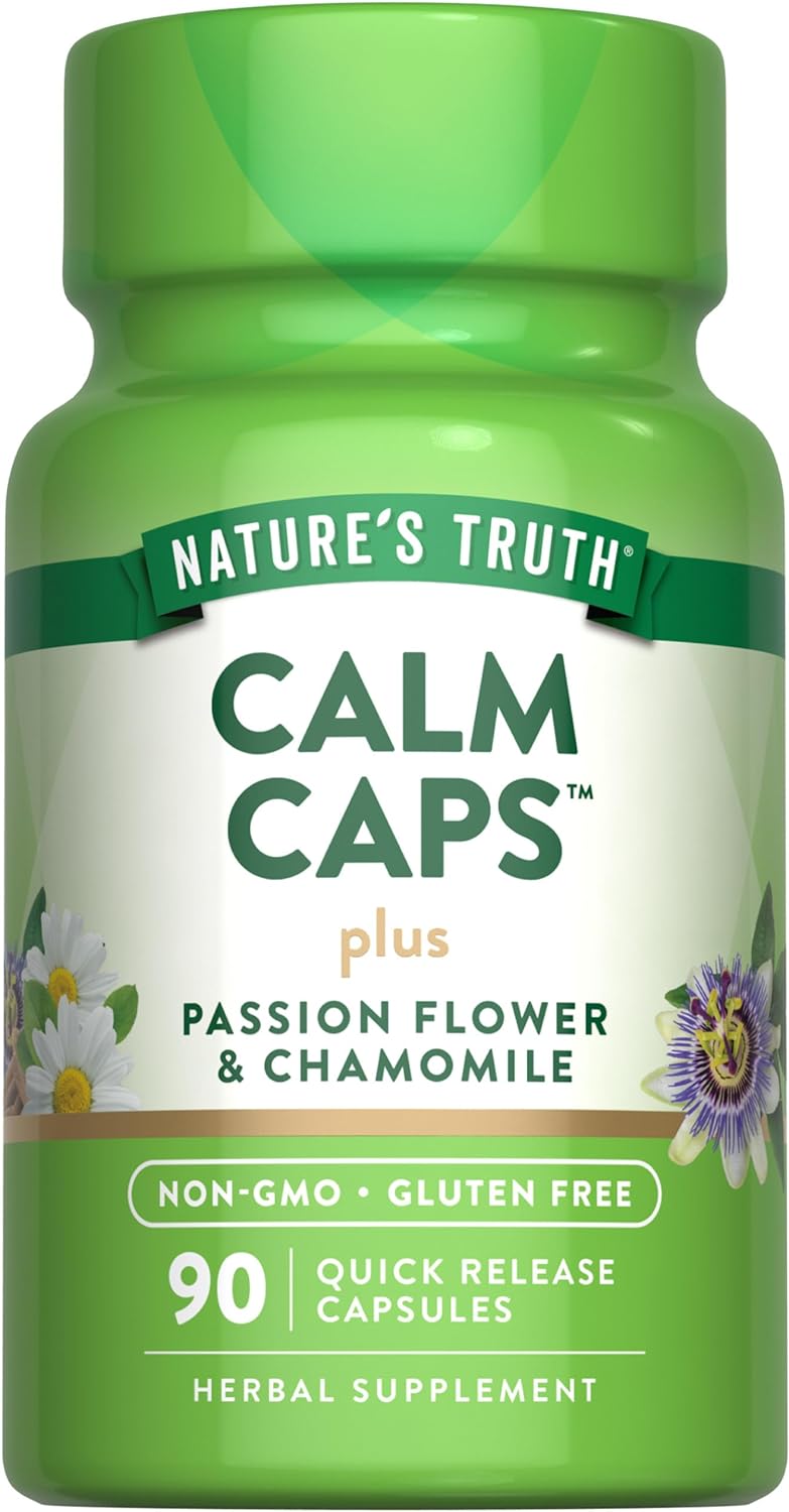 Nature'S Truth Calm Caps | 90 Capsules | With Passion Flower And Chamomile | Non-Gmo, Gluten Free Supplement