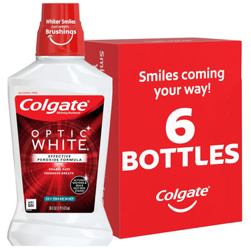 Colgate Alcohol Free Mouthwash With Hydrogen Peroxide And Ethyl Alcohol - Fresh Mint Flavor