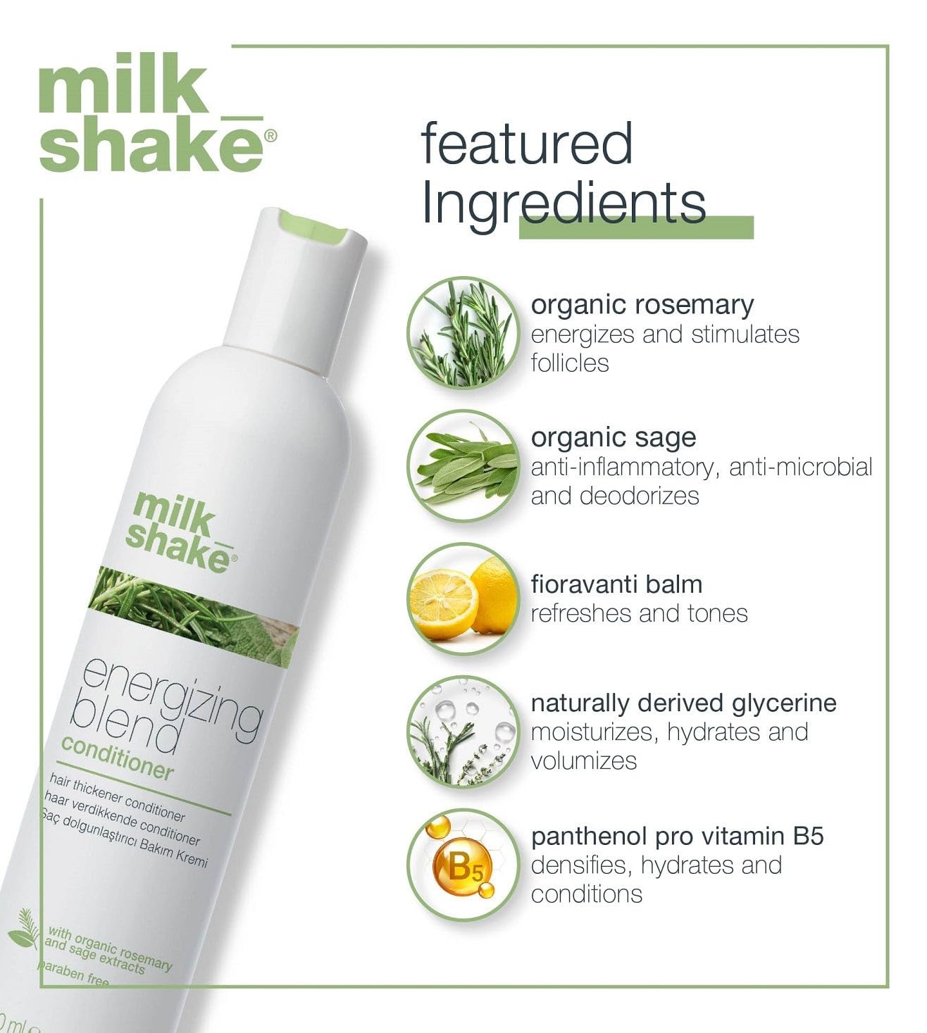 milk_shake Energizing Blend Conditioner, 10.1 Fl Oz : Beauty & Personal Care