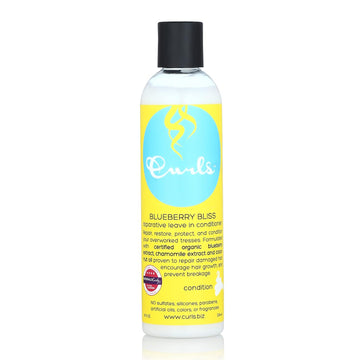 Curls Blueberry Bliss Reparative Leave In Conditioner - 12 Oz, Helps Repair Damage And Prevent Breakage, Conditioner For Curly Hair, Wavy, And Coily Hair Types