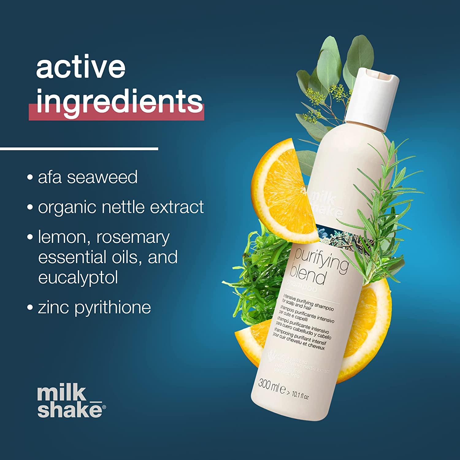 milk_shake Purifying Blend Shampoo - Flaky and Itchy Scalp Shampoo for Women and Men SLS/SLES and Paraben Free : Beauty & Personal Care