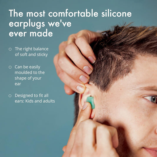 Alpine Softsilicone Mouldable Silicone Putty Ear Plugs - Noise Reducing Earplugs For Sleeping, Swimming, & Concentrating - Comfortable Snoring Solution - 28Db Attenuation - 6 Pack Silicone Ear Plugs