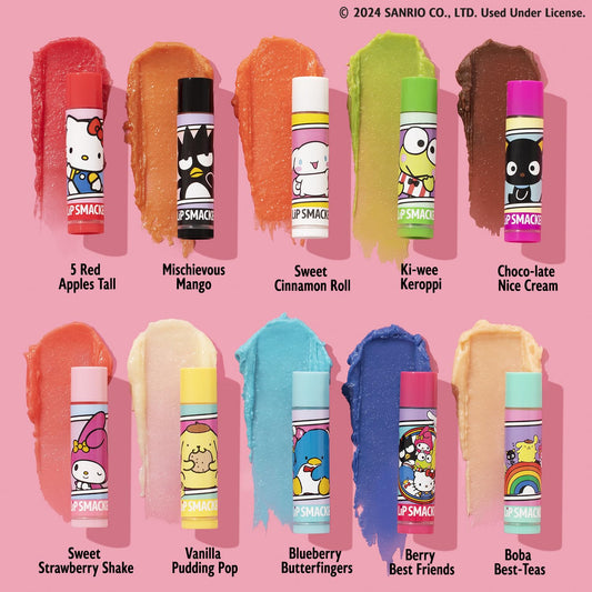 Lip Smacker Sanrio Hello Kitty & Friends Pack - 10 Moisturizing Lip Balms, Clear Matte, Hydrating & Protecting - Cruelty-Free-Hello Kitty