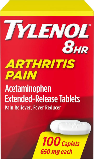 Tylenol 8 Hour Arthritis Pain Tablets With Acetaminophen For Joint Pain, 100 Ct