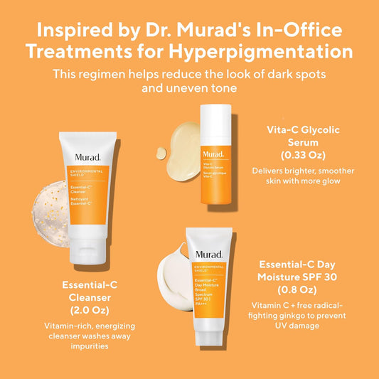 Murad Brighten Trial Kit – Vitamin C Skincare Set For Brighten & Even Tone - Travel-Friendly Kit For Radiant, Even-Toned Skin