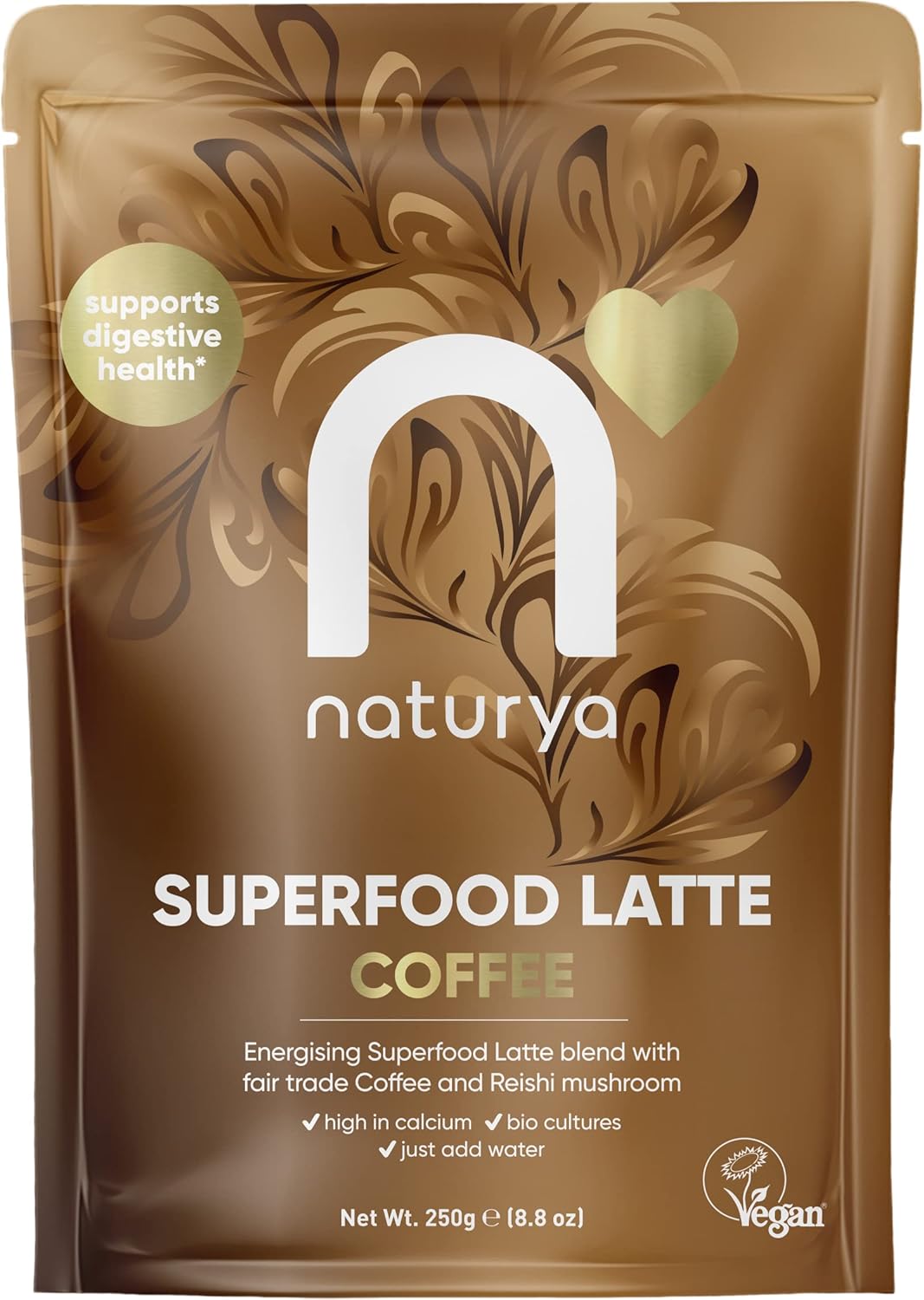 Naturya Superfood Mushroom Latte Coffee 250G, Immune System Support And Cognitive Function