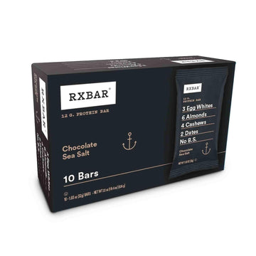 Rxbar Protein Bars, Protein Snack, Snack Bars, Chocolate Sea Salt, 18.3Oz Box (10 Bars)