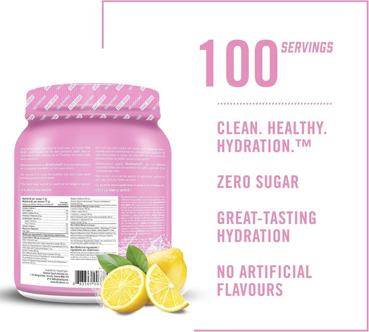 Biosteel Zero Sugar Hydration Mix, Great Tasting Hydration With 5 Essential Electrolytes, Pink Lemonade, 100 Servings Per Tub
