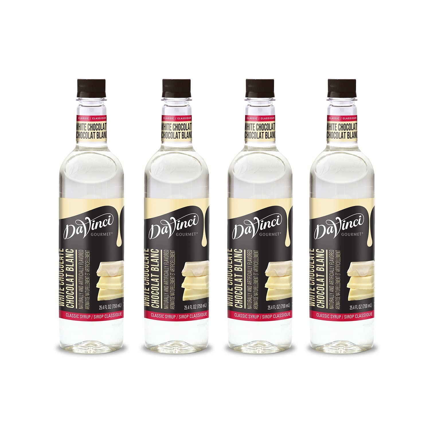 Davinci Gourmet Classic White Chocolate Syrup, 25.4 Fluid Ounce (Pack Of 4)