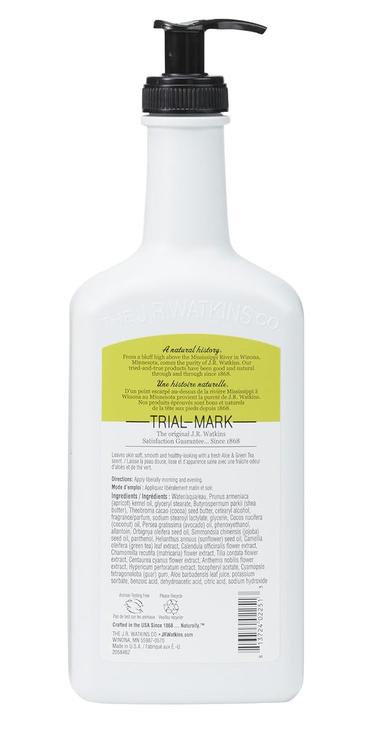 J.R. Watkins Natural Hand & Body Lotion, Lemon Cream, 18 Ounce (Pack Of 6)