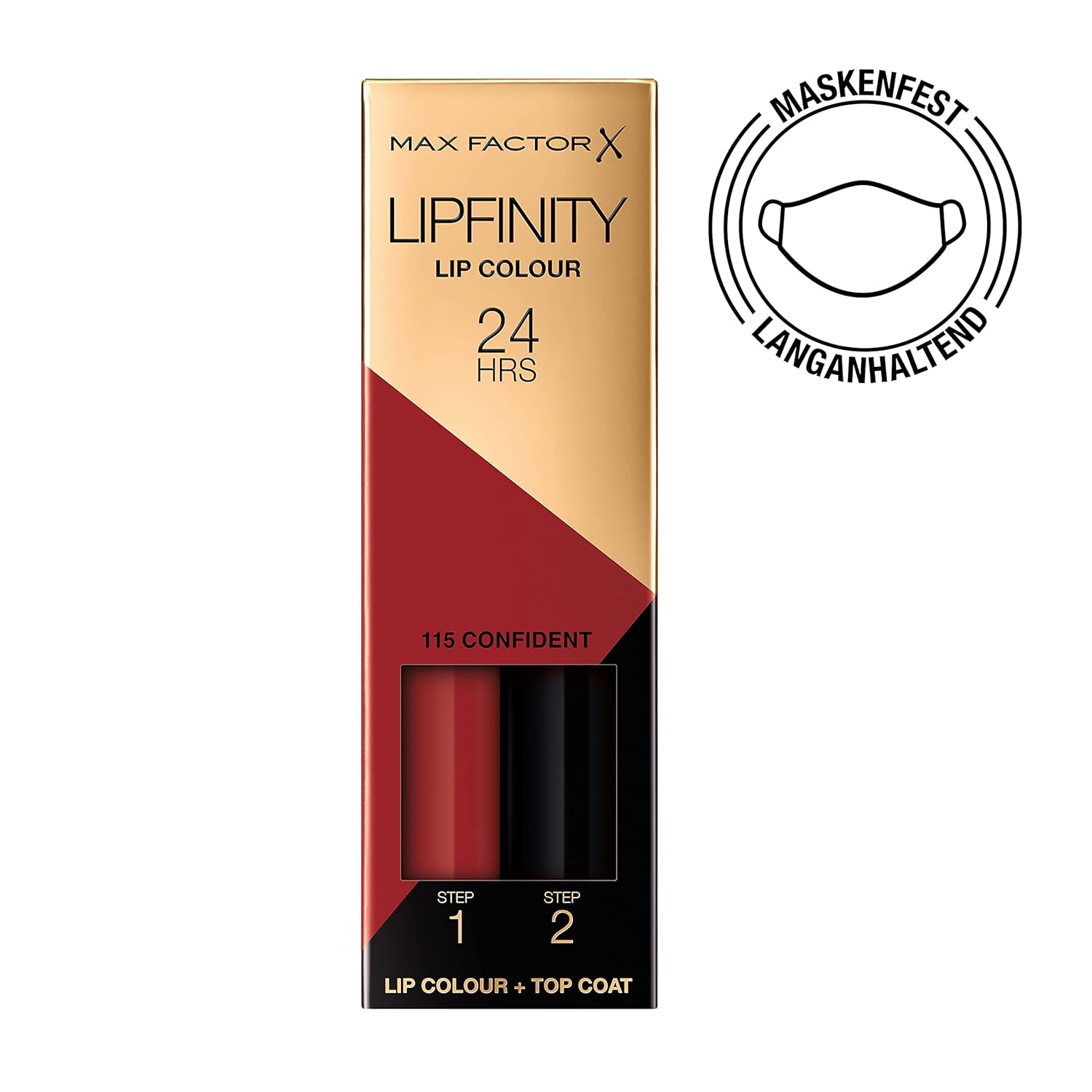 Max Factor Lipfinity Lipcolour 24H 115 Confident 2Ml : Beauty & Personal Care