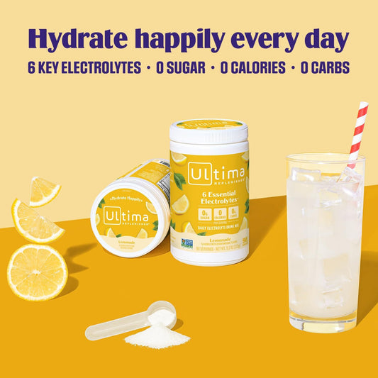 Ultima Replenisher Electrolyte Drink Mix Bundle – Lemonade & Grape, 90 Servings – Hydration Powder - 6 Key Electrolytes & Trace Minerals – Keto Friendly, Non- Gmo & Sugar-Free Electrolyte Powder