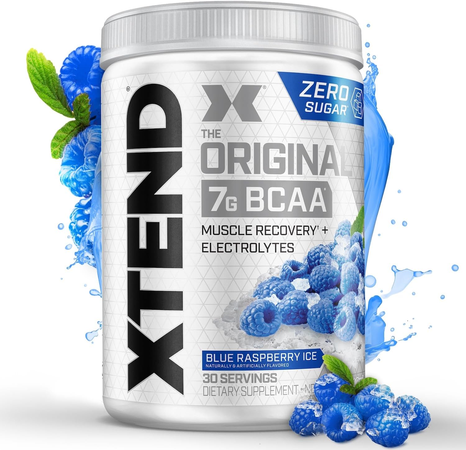 Scivation Xtend Original 7G Bcaa Muscle Recovery + Electrolytes 30 Servings Blue Raspberry Ice