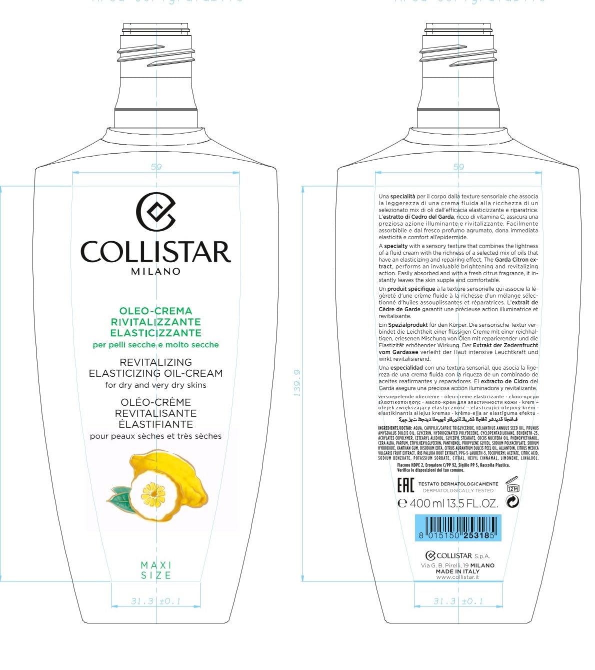 Collistar Body Cream : Beauty & Personal Care