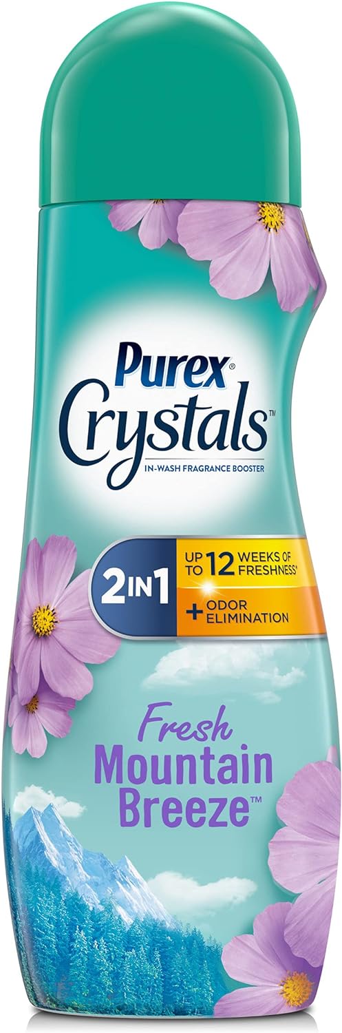 Purex Crystals In-Wash Fragrance and Scent Booster, Fresh Mountain Breeze, 21 Ounce