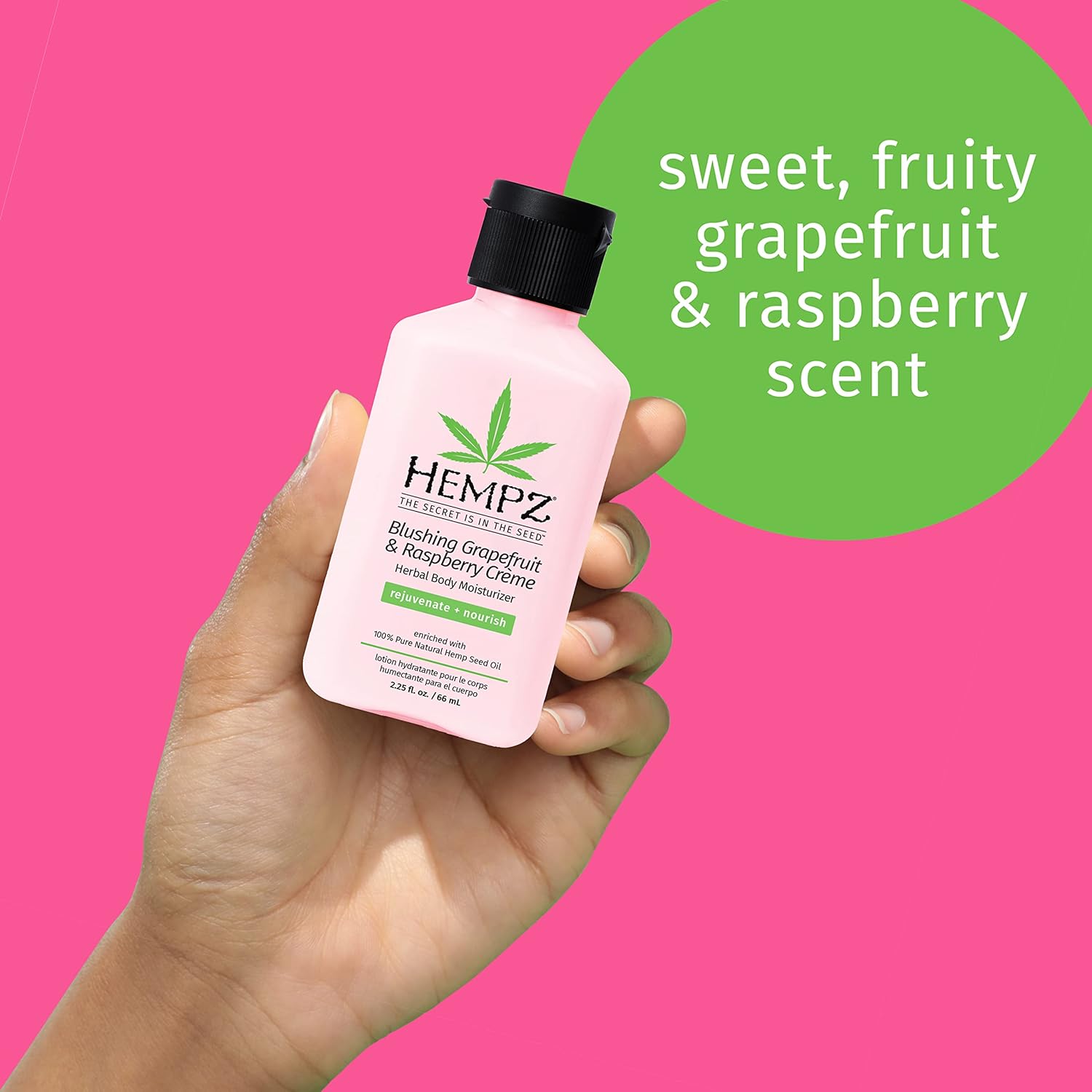 Hempz Blushing Grapefruit & Raspberry Creme Herbal Body Moisturizer Lotion - Fruit Body Cream : Beauty & Personal Care