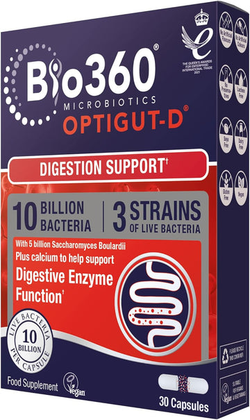 Natures Aid Bio360 Optigut-C Powder 120G – 15 Billion Live Bacteria Cultures – Supports Digestion, Gut Flora, Digestive Health, Immune System – High Potency, Vegan, Non-Gmo, Gluten-Free Microbiotic