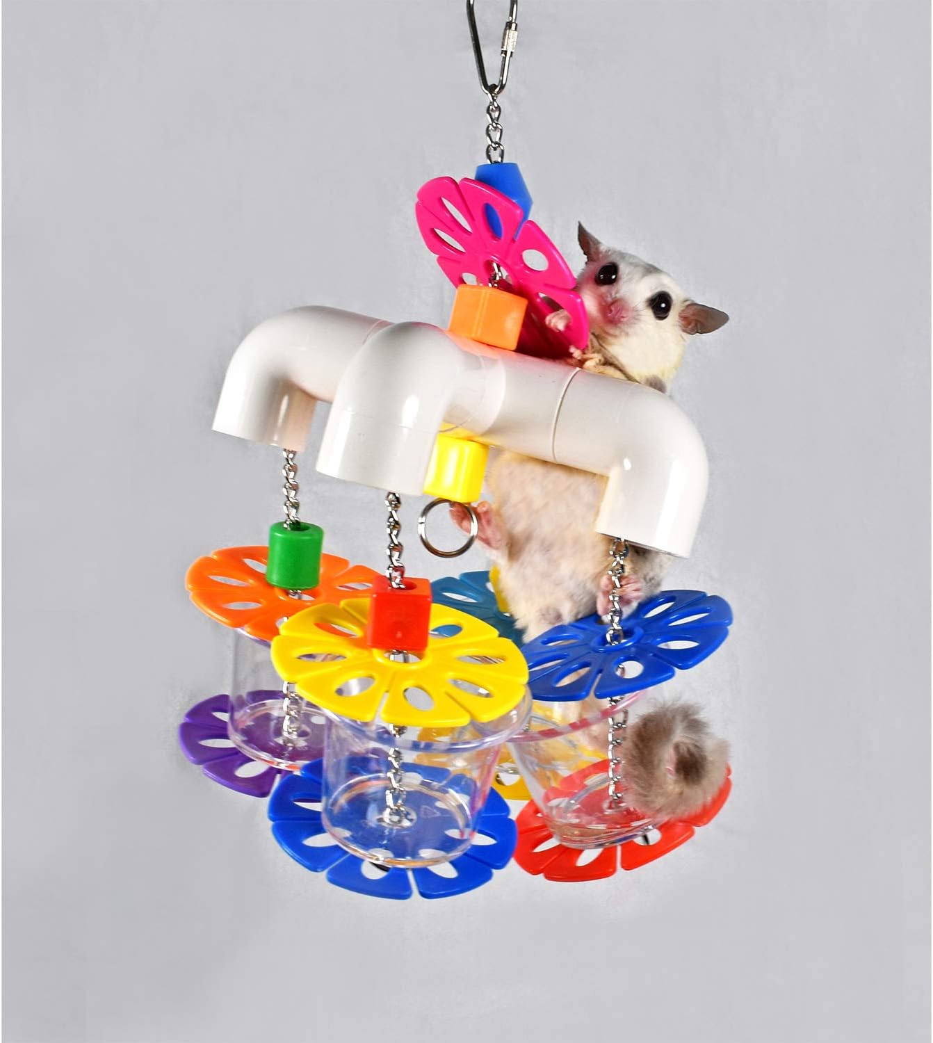 Mobile Forager - Durable Fun Treat Foraging Cage Accessory Toy - Sugar Gliders, Squirrels, Chinchillas, Prairie Dogs, Degus, Opossums, Marmosets, Monkeys, Parrots, Birds, Rats, Hamsters & Gerbils : Pet Supplies