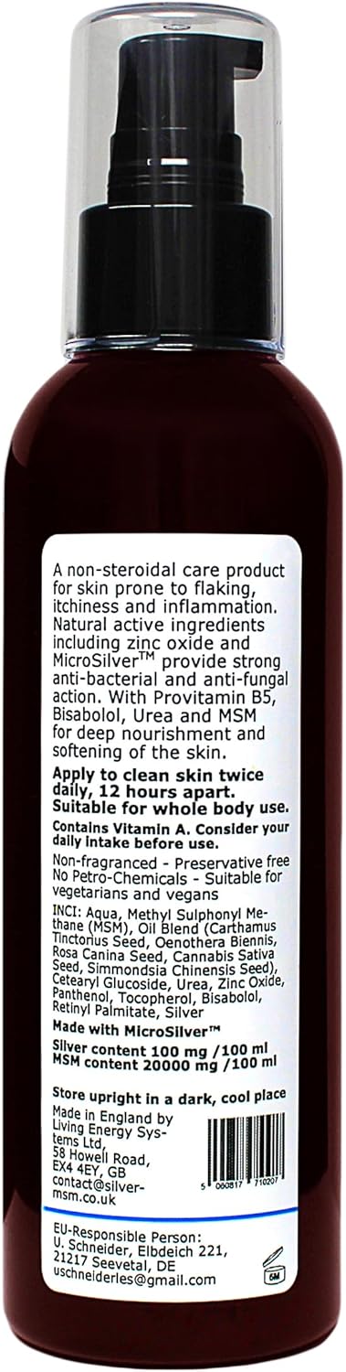 Argentum Plus - Silver-Msm Psoriasis Lotion With Australian Tea Tree 200Ml | For Skin Prone To Psoriasis