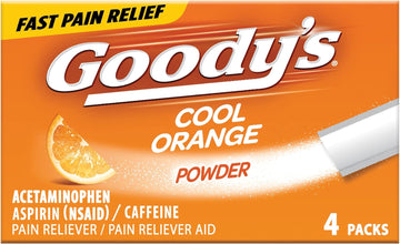 Goody's Extra Strength Headache Powders, Cool Orange, 4 Count (Pack of 1)