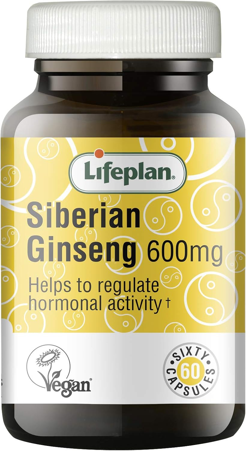 Lifeplan Siberian Ginseng 600Mg X 60 Capsules. Helps To Maintain Hormonal Activity (60 Capsules)