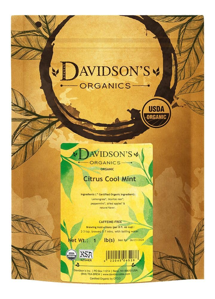 Davidson'S Organics, Citrus Cool Mint, Loose Leaf Tea, 16-Ounce Bag