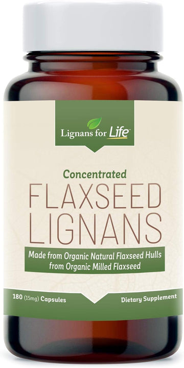 Lignans For Life Flaxseed Lignans For Dogs + Sdg Lignans From Flaxseed Hulls, 15Mg - 180 Capsules - Flax Seed Natural Capsules, Natural Flaxseed Lignans For Dogs, Natural Flaxseed Supplements