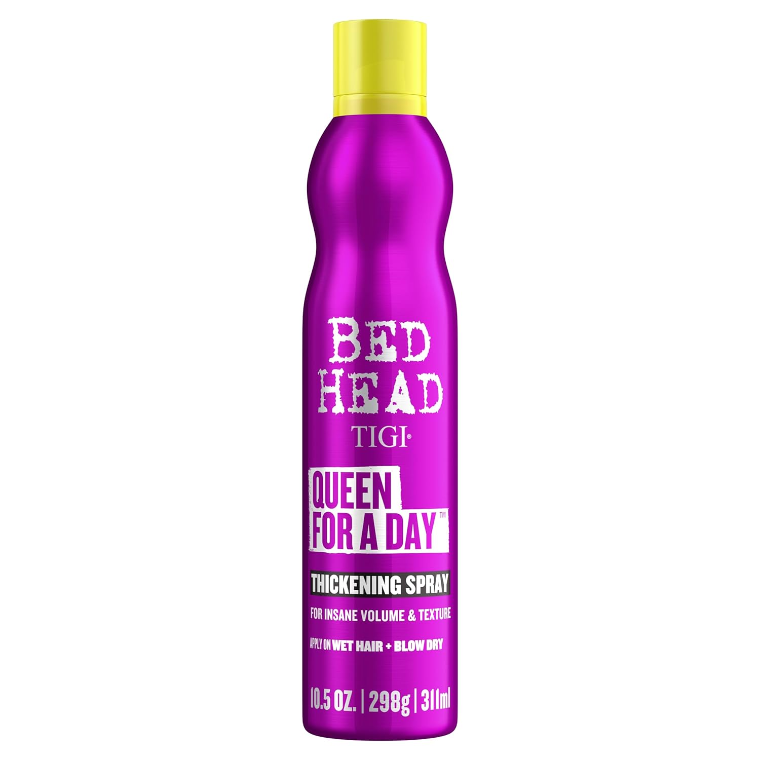 Tigi Bed Head Texture Spray, Queen For A Day Volume, 10.5 Oz, Hair Thickening For Fine Hair, Alcohol Free, Berry Scent