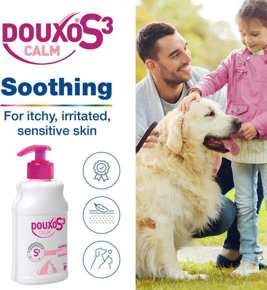 Douxo S3 Calm Shampoo, Soothing Dog And Cat Shampoo Sensitive Skin, Effective Dog And Cat Shampoo For Itchy Skin, Hypoallergenic Fragrance, Hydrating Dog And Cat Shampoo, 200Ml