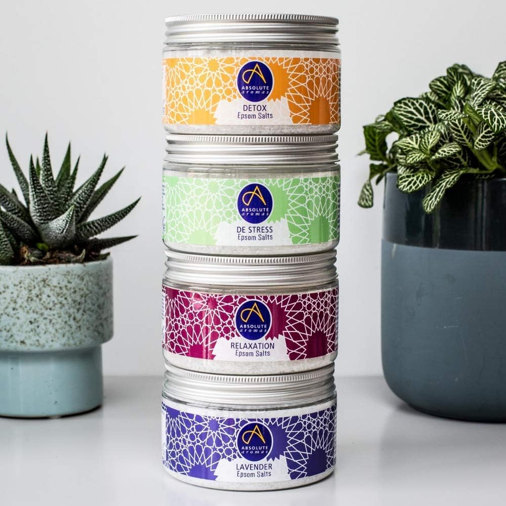 Absolute Aromas Lavender Infused Epsom Bath Salts 1kg - Magnesium Sulphate - Relaxing Salts for The Bath - Soak and Relax Muscles and Feet : Amazon.co.uk: Grocery