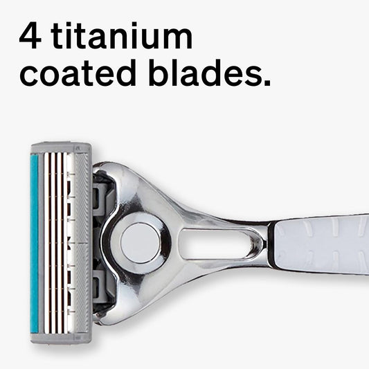 Schick Quattro Titanium Razor with 16 Refill Blades (Packaging May Vary)