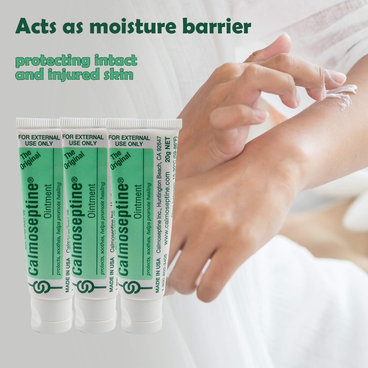 Calmoseptine Ointment. Soothing Menthol Relief For Skin Irritations. 20 Gram Travel Size Tube, 3 Pack : Health & Household