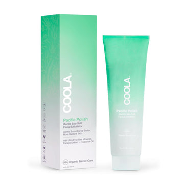Coola Organic Pacific Polish Face Exfoliator, Dermatologist Tested Skin Barrier Protection With Coconut Oil, Vegan And Gluten Free, 3.4 Fl Oz