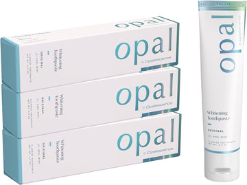 Opal by Opalescence Teeth Whitening Toothpaste (Pack of 3) - Cool Mint Original Formula - Oral Care, Gluten-Free - 4.7 Ounce Made by Ultradent.- OPAL-TP-5760-3