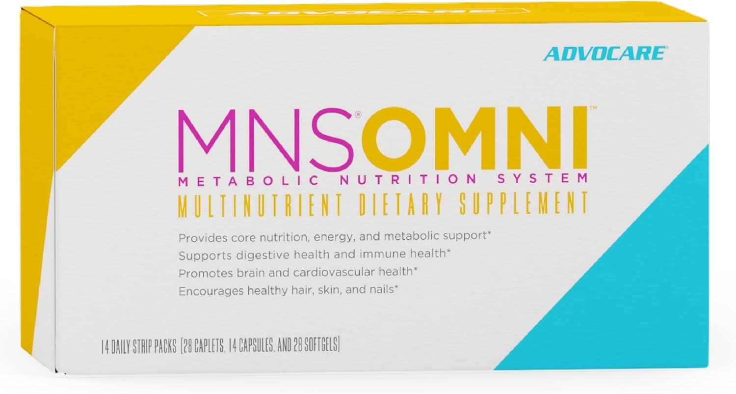 Advocare Mns Omni - Premium Dietary Supplement To Support Immune, Digestive & Cardiovascular Health* - Aids Healthy Hair, Nails & Skin* - Contains Vitamins & Probiotics - 14 Daily Strip Packs