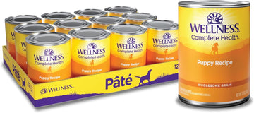 Wellness Complete Health Natural Wet Canned Puppy Food, Puppy Chicken & Salmon 12.5-Ounce Can (Pack Of 12)