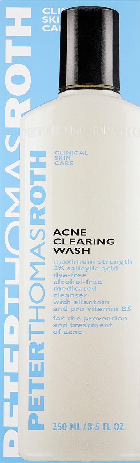 Peter Thomas Roth | Acne Clearing Wash | Maximum-Strength Salicylic Acid Face Wash, Clears Up And Helps Prevent Breakouts, 8.5 Fl Oz