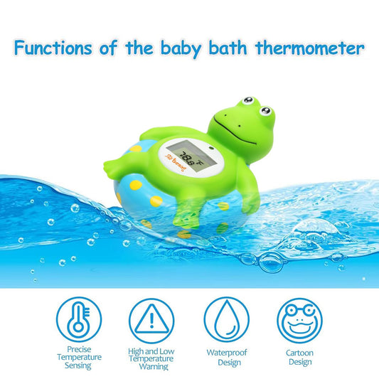 Doli Yearning Baby Bath Thermometer with Room Temperature| Fahrenheit and Celsius|Frog Lovely Shape|Kids' Bathroom Safety Products| Bath Toys…