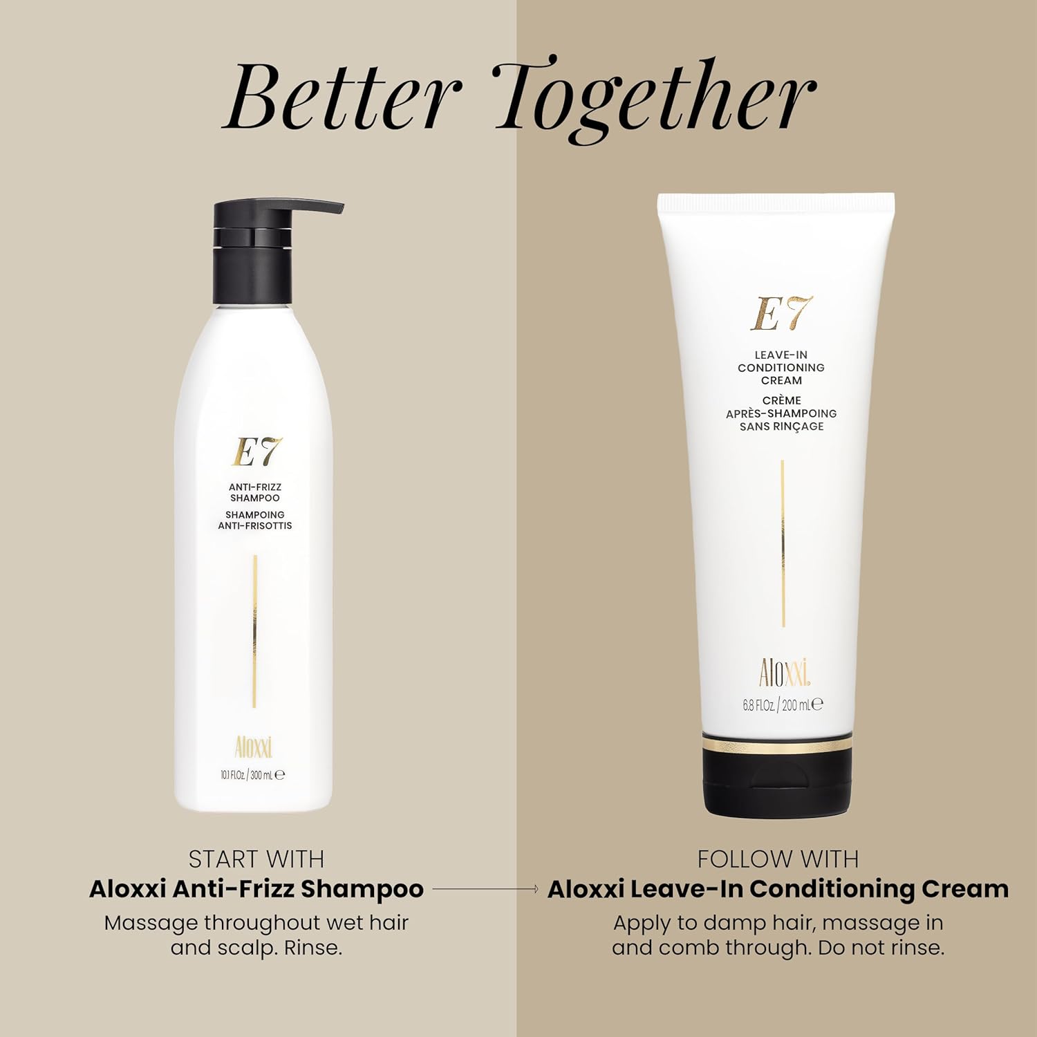 Aloxxi E7 Leave-In Conditioning Cream, Hydration & Intense Repair For Dry, Frizzy & Damaged Hair, Paraben-Free, 6.8 Fl Oz : Beauty & Personal Care