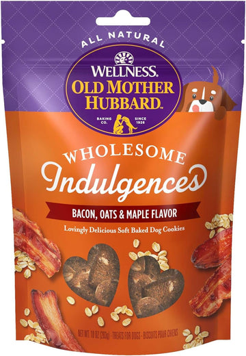Old Mother Hubbard Wellness Wholesome Indulgences Bacon, Oats & Maple Flavor Natural Dog Treats, 10 Ounce Bag