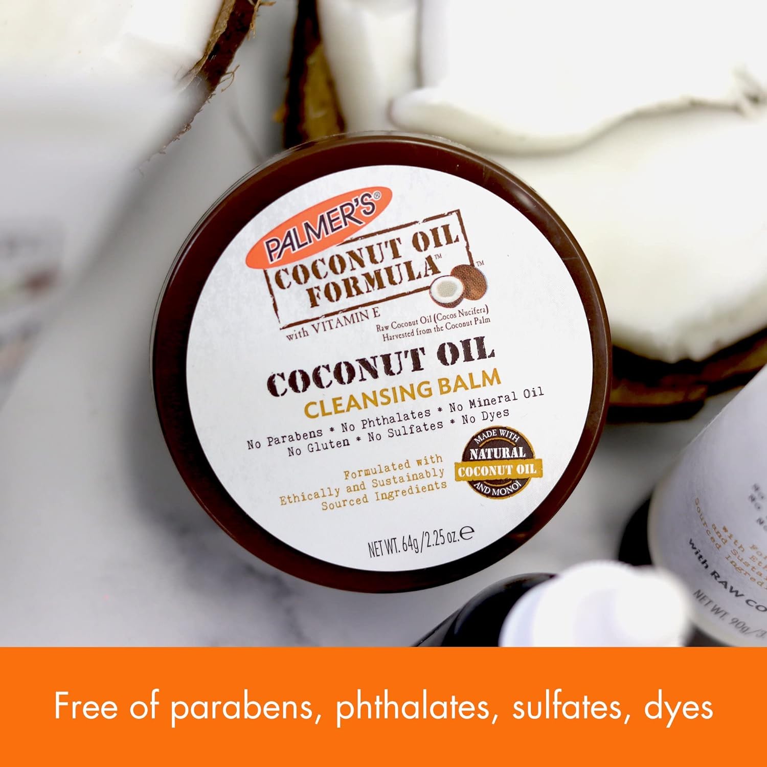 Palmer's Coconut Oil Formula, Coconut Monoi Facial Cleansing Balm and Makeup Remover, 2.25 Ounces : Beauty & Personal Care