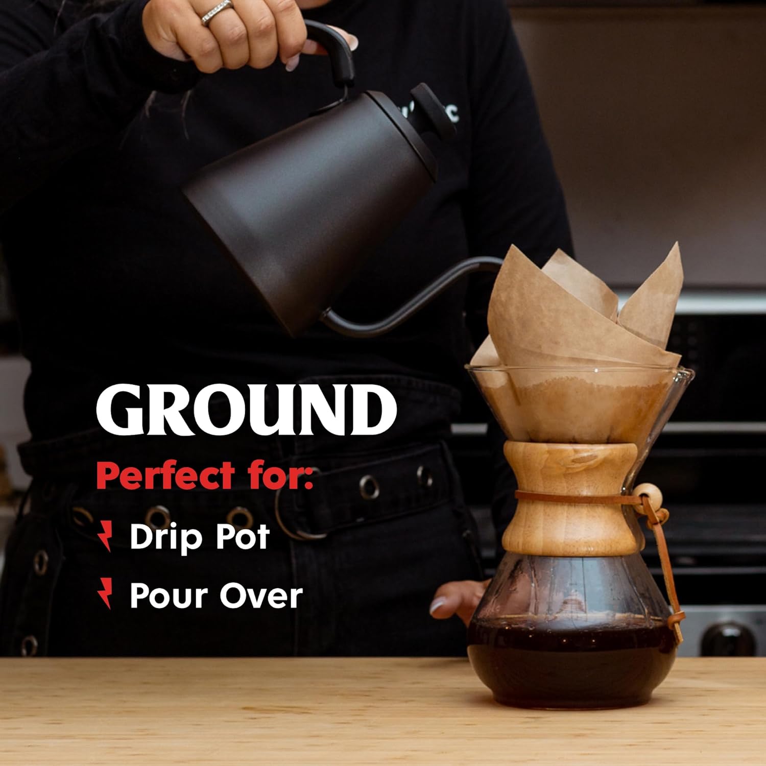 Death Wish Coffee Co., Organic And Fair Trade Espresso Roast Ground Coffee, 14 Ounce (Pack Of 1)