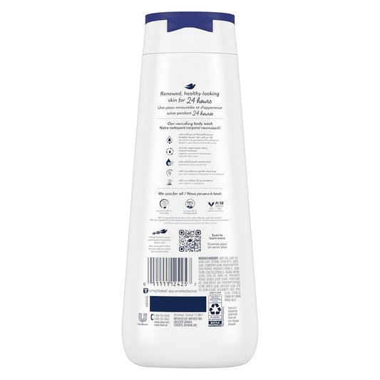 Dove Body Wash Deep Moisture For 24Hr Lotion-Soft Skin Moisturizing Skin Cleanser With No Sulfates No Parabens 3 Oz
