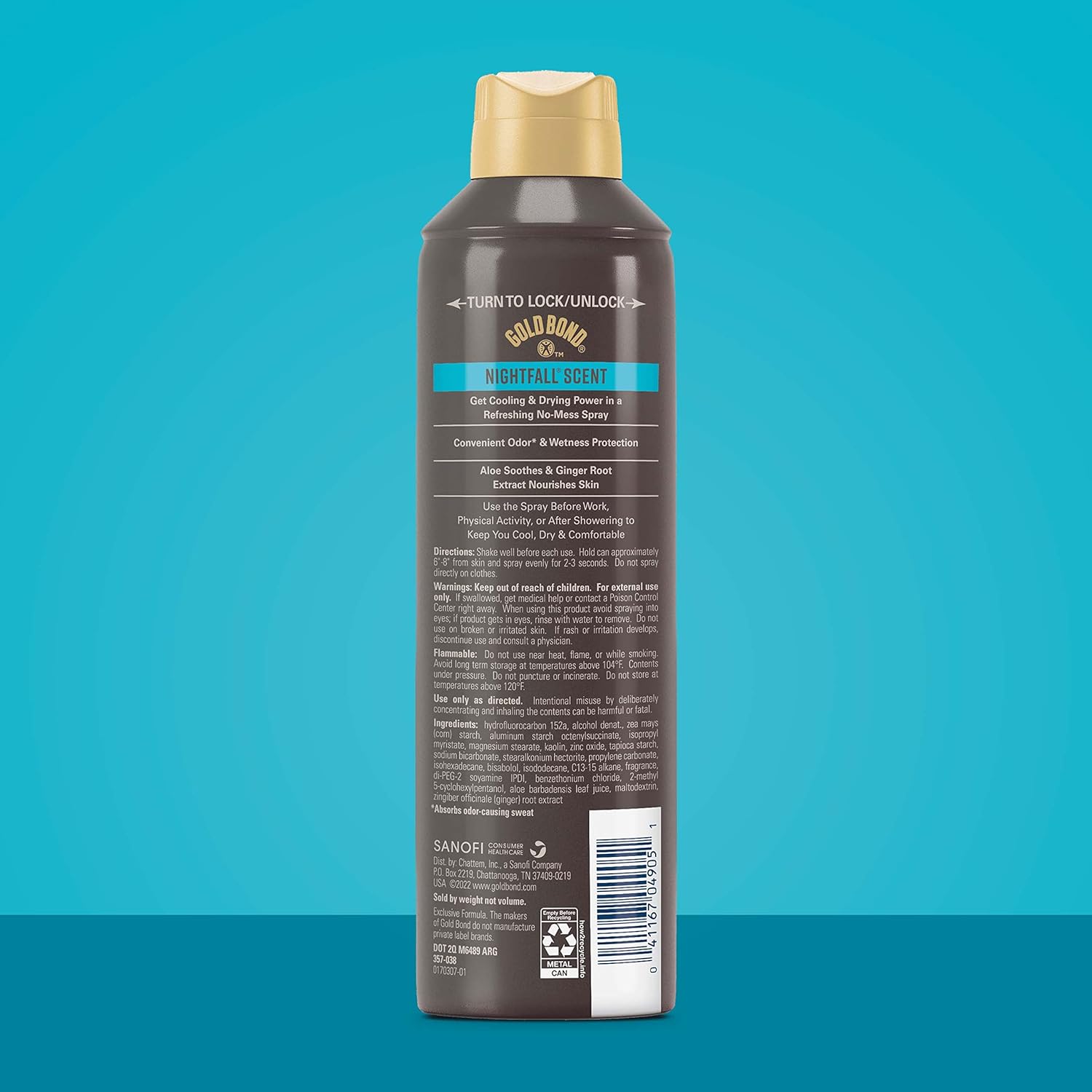 Gold Bond Men's Essentials Talc-Free Body Powder Spray 7 oz. Nightfall Scent Wetness Protection : Beauty & Personal Care