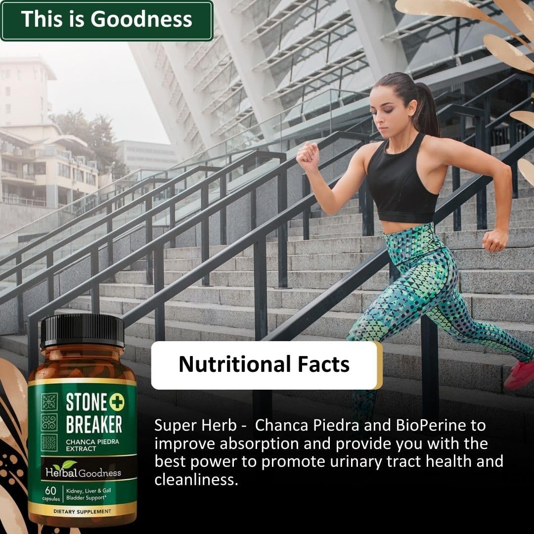 Herbal Goodness Chanca Piedra, Chanca Piedra Stone Breaker, Kidney Stones Dissolver, Kidney Stone Breaker, Gallstone Dissolver, Chanca Piedra Para Los Riñones 60Ct Capsules - 1 Bottle : Grocery & Gourmet Food
