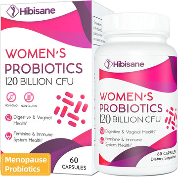 120 Billion CFU Probiotic - Menopause Support Probiotics for Women, 13-in-1 Natural Relief Menopause, Weight, Hot Flashes, Night Sweats, Mood Swings, Hormone Balance, Immune Health 60 Caps