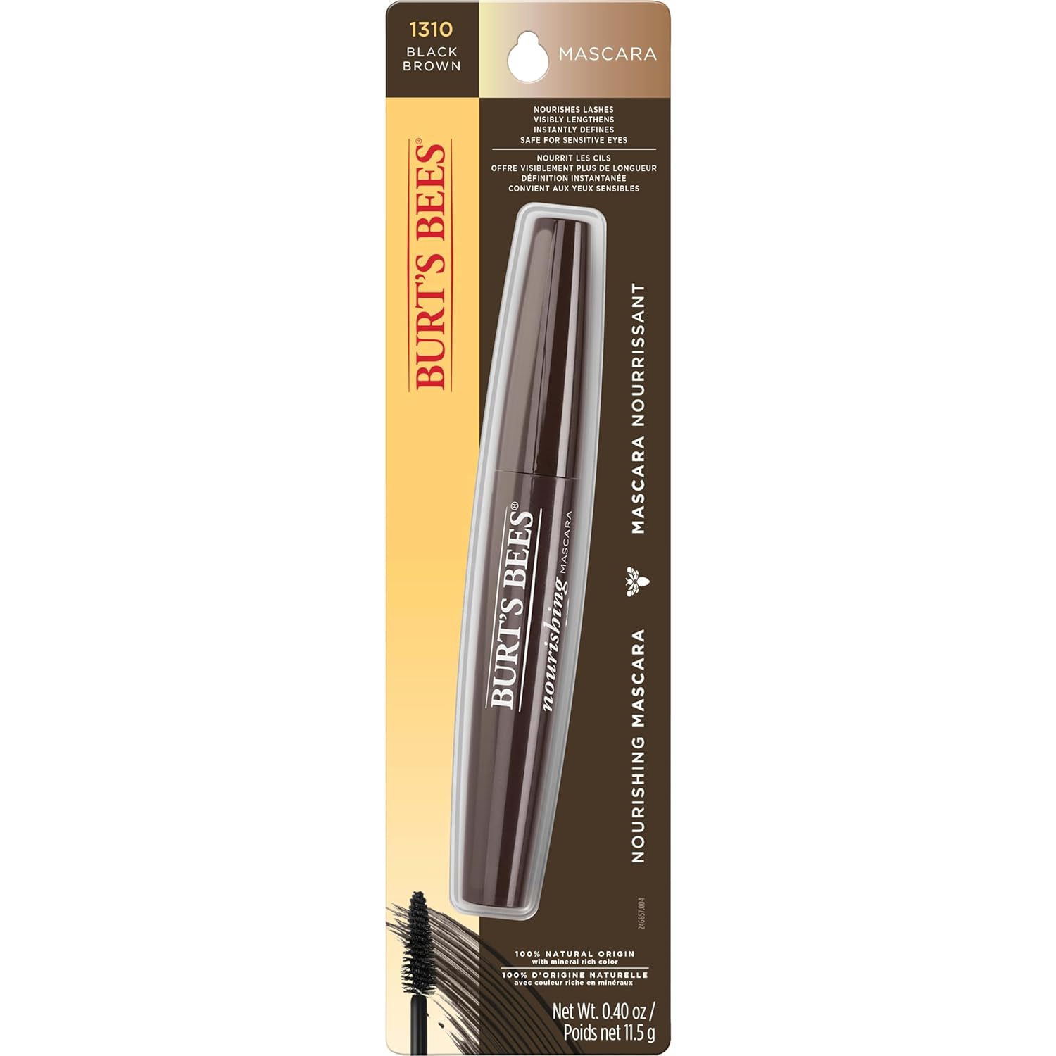 Burt’s Bees 100% Natural Nourishing Mascara, Black Brown - 0.4 Ounce : Beauty & Personal Care